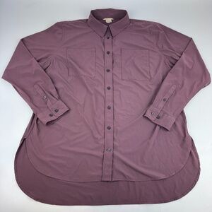 Duluth Trading Womens Size 2XL Flexcellence Shirt Bust Proof Purple 89809